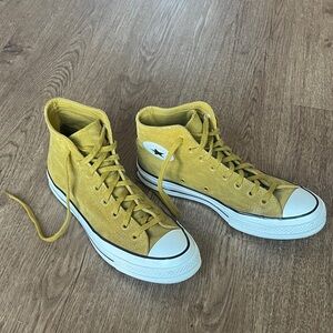Suede Greenish Yellow Conversation All Start Chuck Taylor Hightop Sneakers